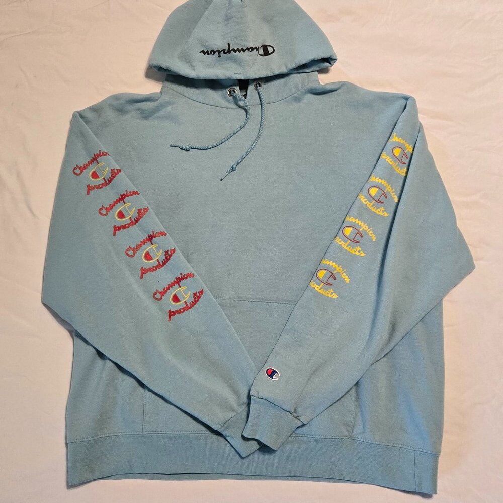 Champion Light Blue Hoodie